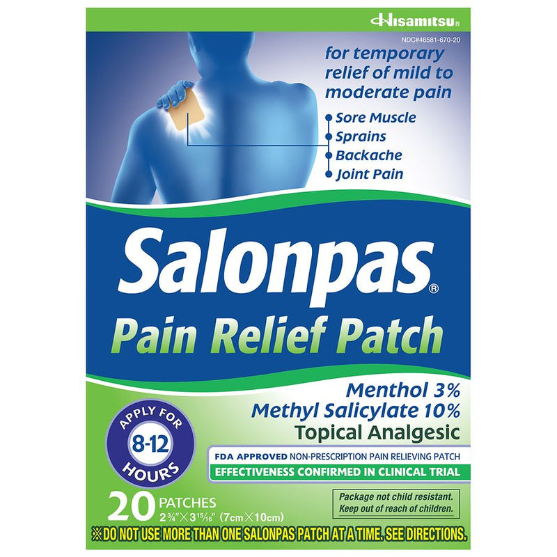 Salonpas Pain Relieving Patches 20ct
