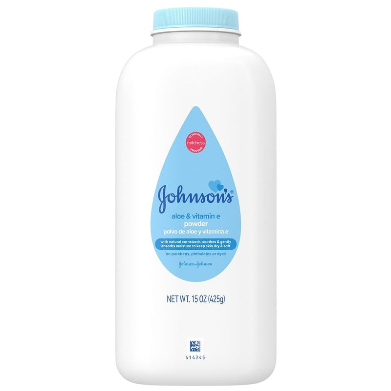 Johnsons Baby Powder con aloe y vitamina E 15 oz