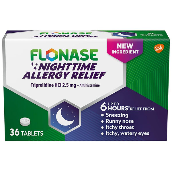 Tabletas de alivio de alergia nocturna de Flonase 36CT