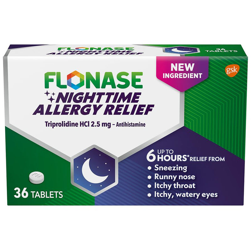 Tabletas de alivio de alergia nocturna de Flonase 36CT