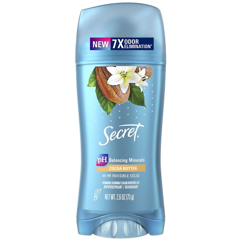 Secret Invisible Solid Antiperspirant Cocoa Butter 2.7Oz