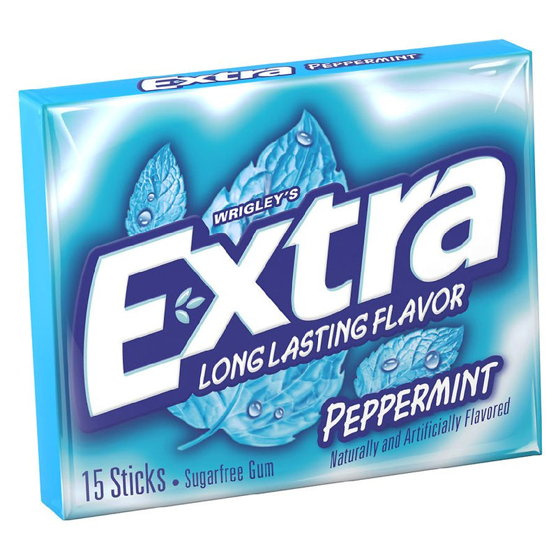 Extra Long Lasting Sugarfree Gum Peppermint 15ct