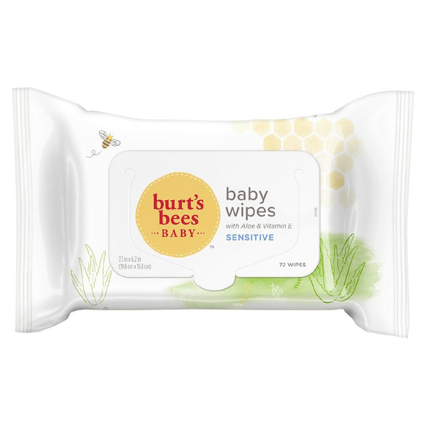 Burt's Bees Sensitive Baby Wipes Fragance Free 72CT