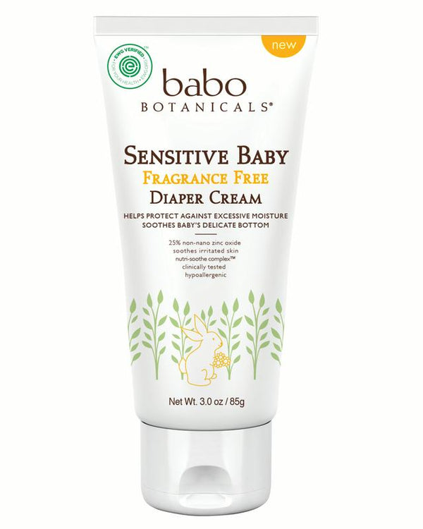 Babo Botanicals Diaper Cream, Sensitive Skin, 3 Oz