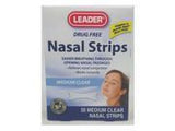 Leader Clear Nasal Strips Medium 30 Count