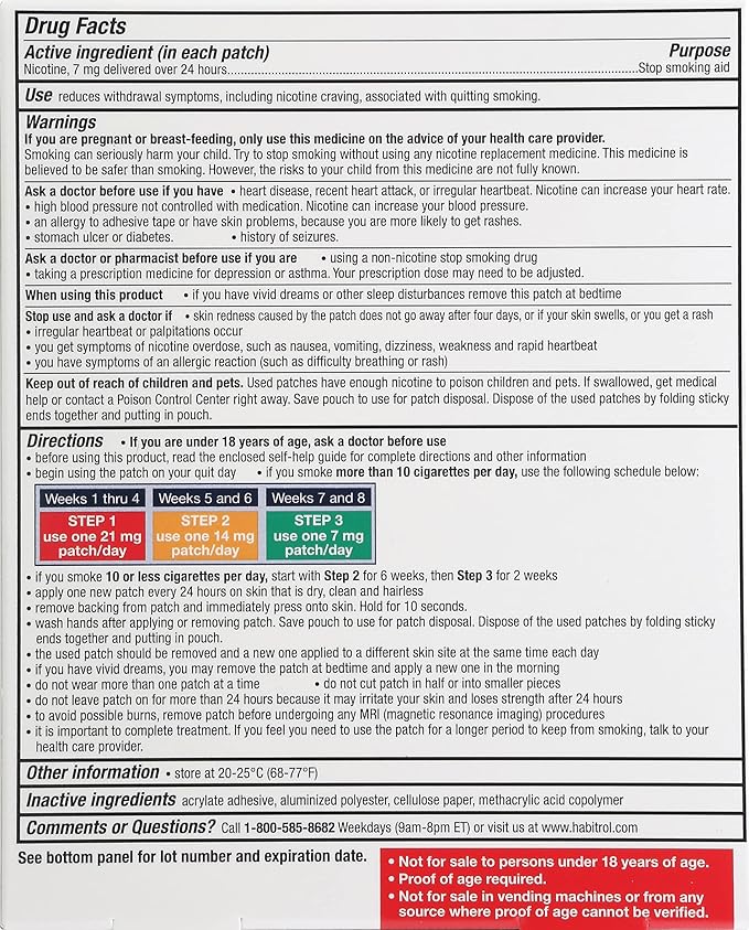 Leader Step 3 7mg Nicotine Transdermal Patches 14 ct
