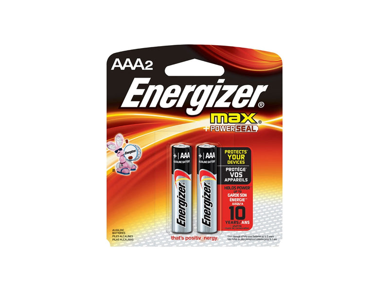 Energizer AAA Alkaline Batteries, 2 Count
