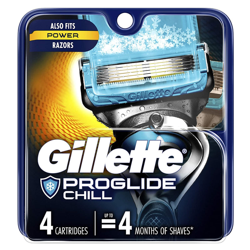 Gillette Fusion ProShield Chill Razor Blade Refills, 4 Count