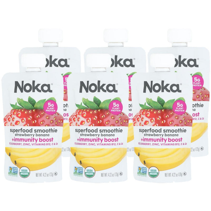Noka, Organic Superfood Smoothie Strawberry Banana, 4.22 Oz