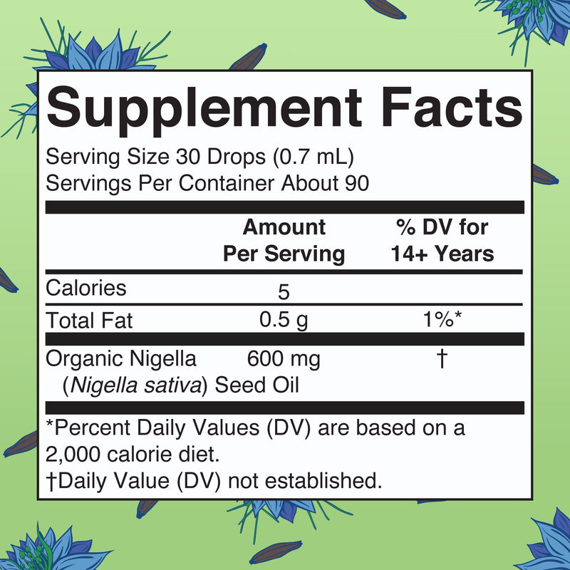 Mary Ruth's Organic Black Seed Oil Liquid Drops, 600 Mg, 2 Fl Oz