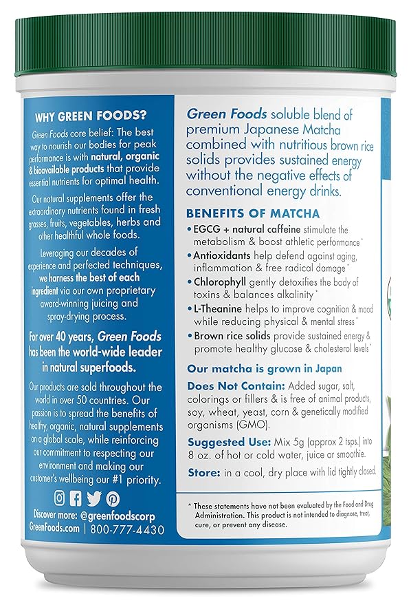 Green Foods Matcha Green Tea 11Oz