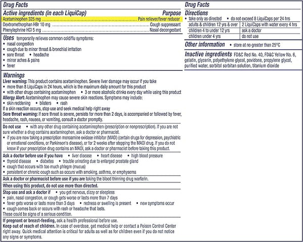 Vicks Dayquil Cold & Flu Liquid Capsules 48ct