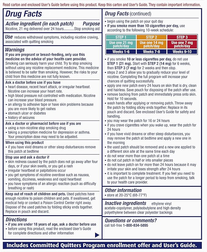 NicoDerm CQ 21mg Clear Nicotine Patches 14 ct