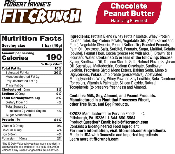Fit Crunch Peanut Butter Protein Bar