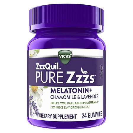 Zzzquil Melatonin + Chamomile Gummies Wildberry Vanilla Flavor