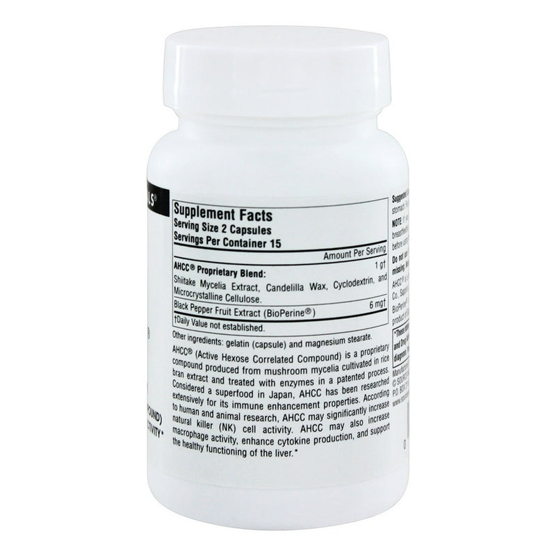 Source Naturals AHCC With Bioperine 500mg Capsules 30ct