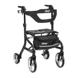 Drive Medical Nitro Sprint Rollator Tall, Folding, Adjustable Height - Black