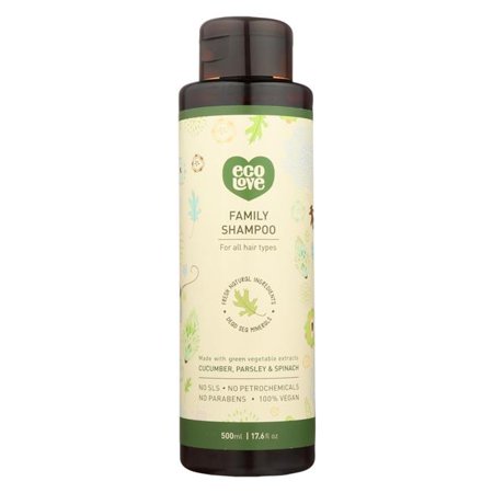 Eco Love Green Vegetables Shampoo for All Hair Types, 17.6 fl oz