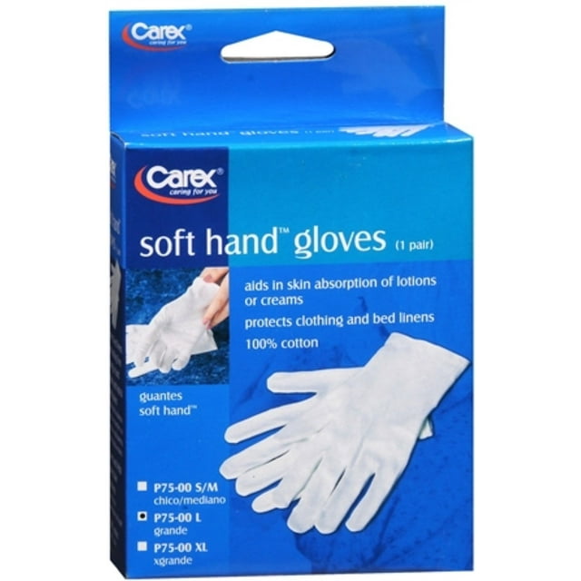 Glove de mano suave de Carex l 1 par
