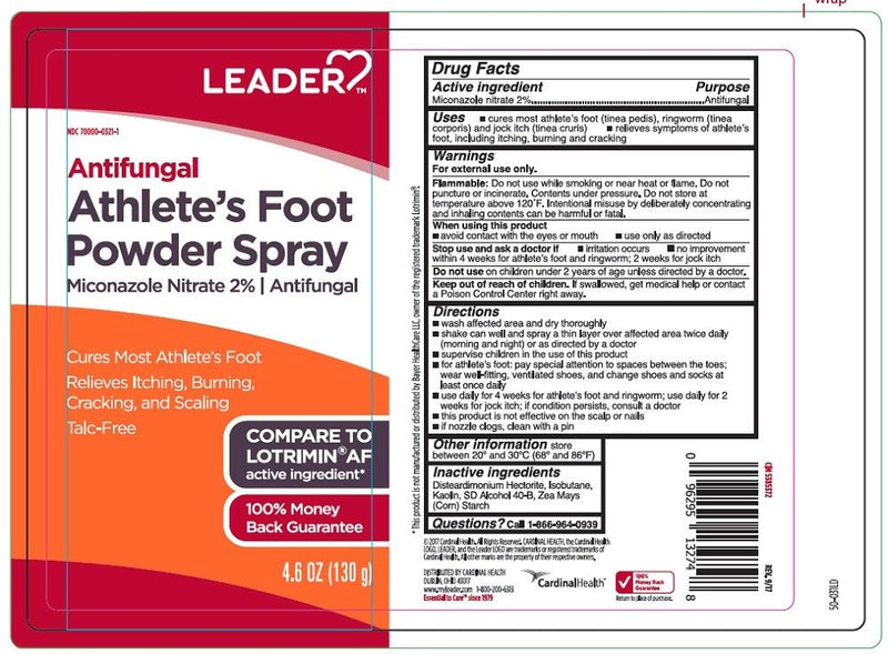 Leader Antifungal Athlete Foot Powder Spray 4.6oz