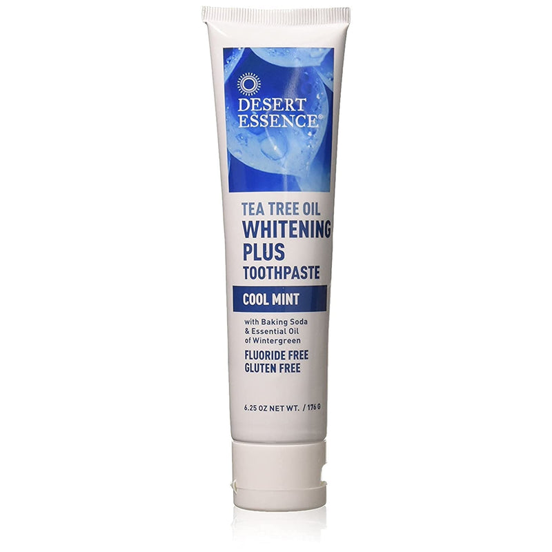 Desert Essence Whitening Plus Tea Tree Oil Toothpaste, Cool Mint, 6.25 oz