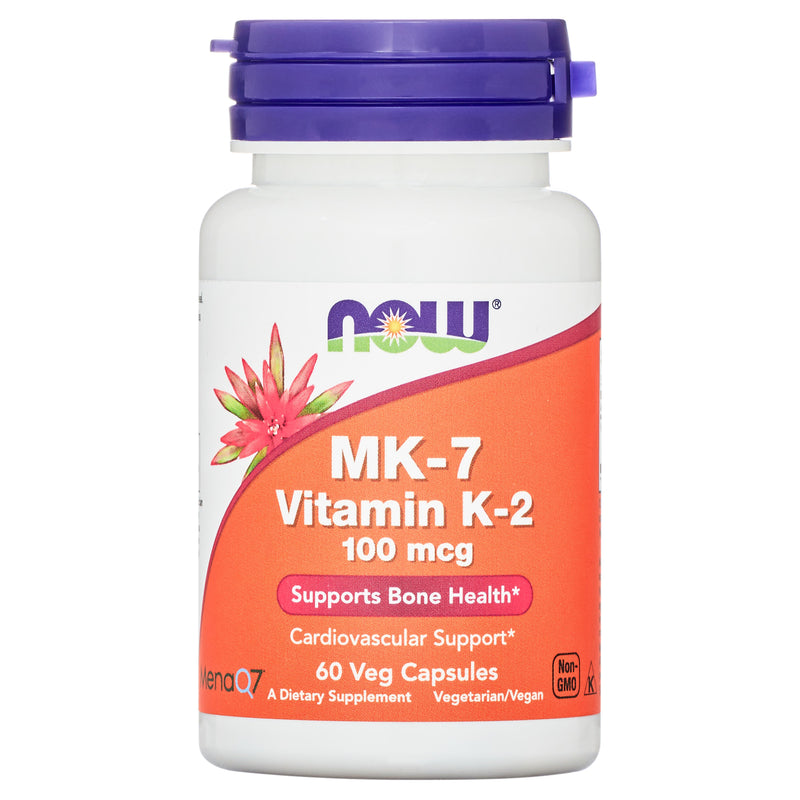 NOW Foods MK-7 Vitamin K-2 100 mcg, 60 Veg Capsules