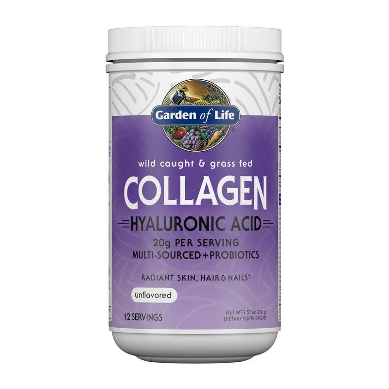 Garden of Life Grass Fed Collagen with Hyaluronic Acid, 9.52 Oz