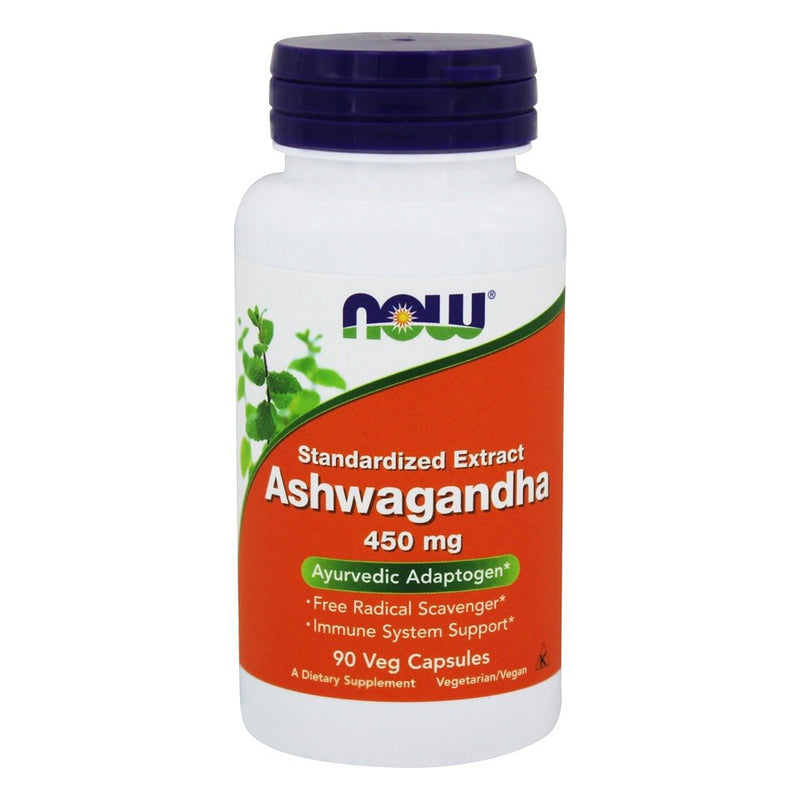 NOW Foods Ashwagandha 450 mg Veg Capsules, 90 Count