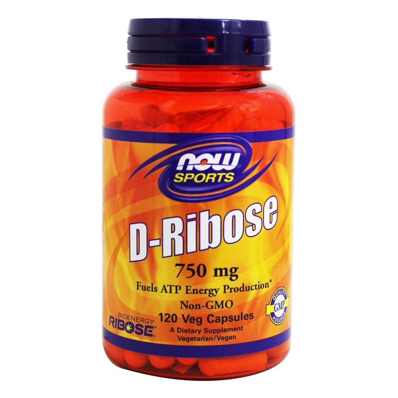 NOW Foods D-Ribose 750 mg, 120 Veg Capsules