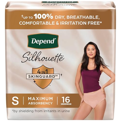 Depend Silhouette Incontinence Underwear for Women, Small, 16 ct