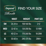 Depend Silhouette Incontinence Underwear for Women, Small, 16 ct