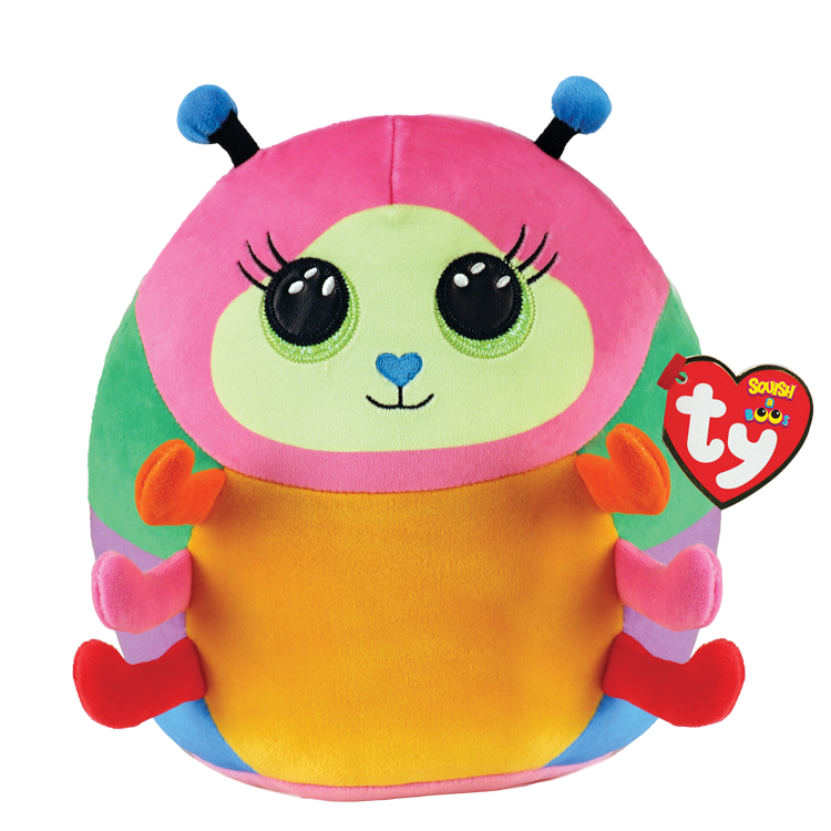 TY Beanie Squishies (Squish-A-Boos) Plush - NESSA the Caterpillar (10 inch)