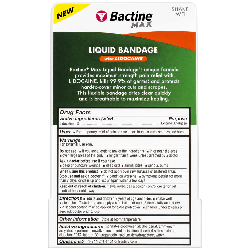 Bactine Max Liquid Bandage With Lidocaine 0.30oz