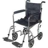 Drive Medical Lightweight Steel Wheelchair, 17" Seat Fixed Arms