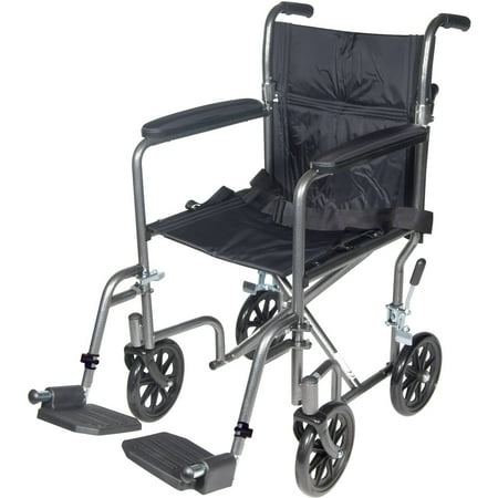 Drive Medical Lightweight Steel Wheelchair, 17" Seat Fixed Arms