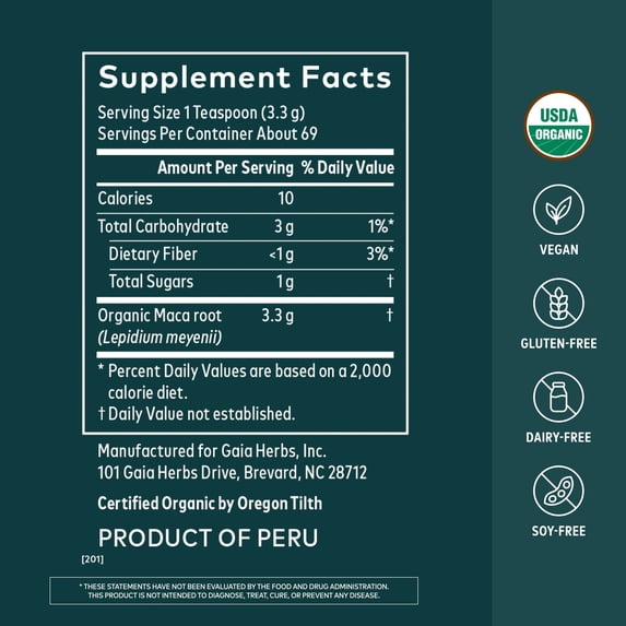 Gaia Herbs Maca Powder 8oz
