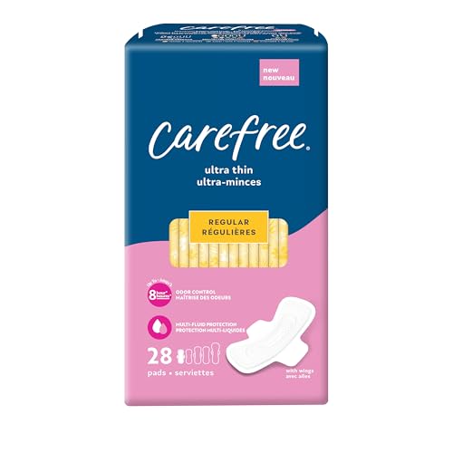 Carefree Ultra Thin Regular Pads with Wings - 28ct