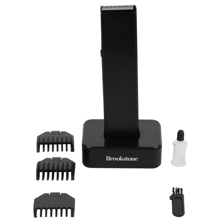 Brookstone Men's Rechargeable Cordless Electric Hair Trimmer with 3 Hair Length Guides