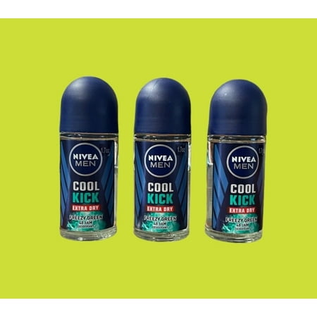 Nivea Men Cool Kick Extra Dry Freezy Green Roll-On Deodorant 1.7 fl oz
