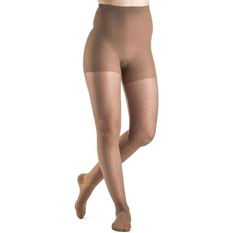 Sigvaris Well Being 120 Pantyhose 15-20mmHg Closed Toe Suntan