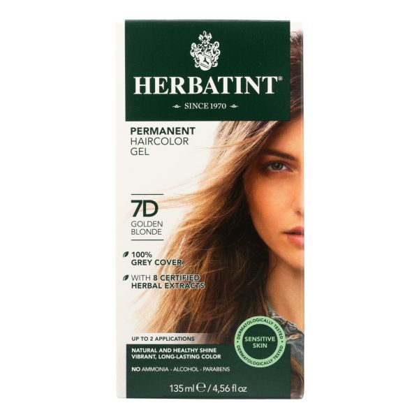 Herbatint Permanent Hair Color Golden Blonde 7D 4.5Oz