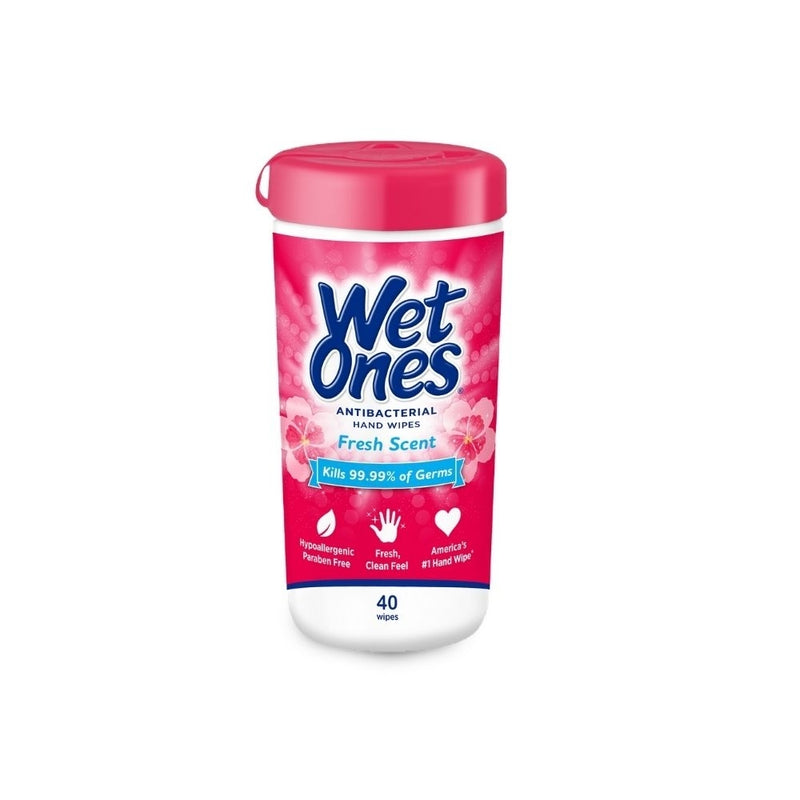 Wet Ones Antibacterial Hand Wipes, Fresh Scent, 40 Count