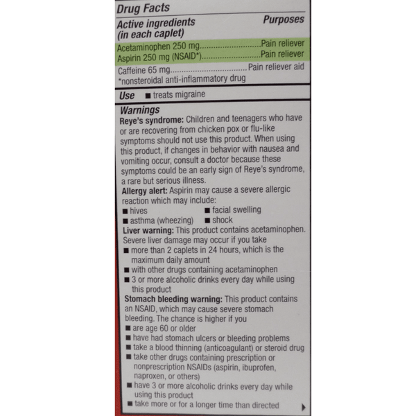 Excedrin Migraine Relief 24 Caplets