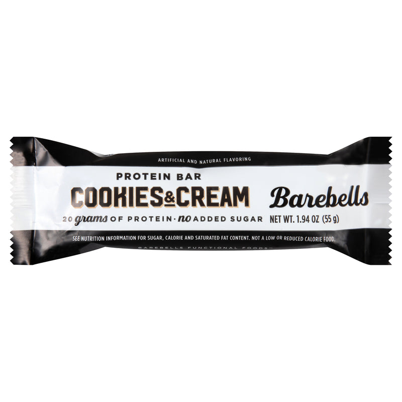 Barebells Cookies & Cream Protein Bar, 20 g Protein, 1.94 oz
