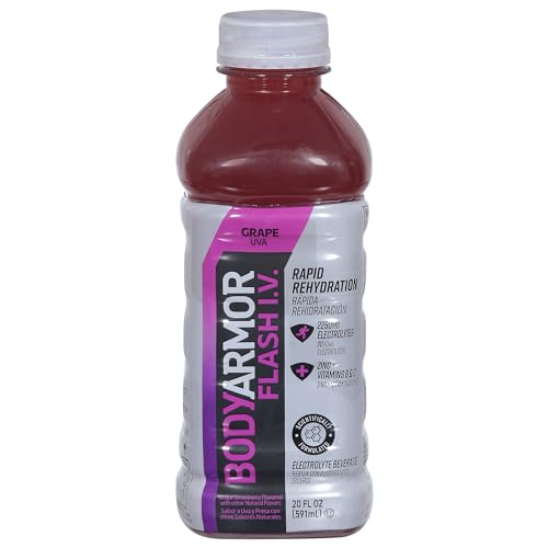 Bodyarmor Flash I.V. Rapid Rehydration Electrolyte Beverage Grape 20oz