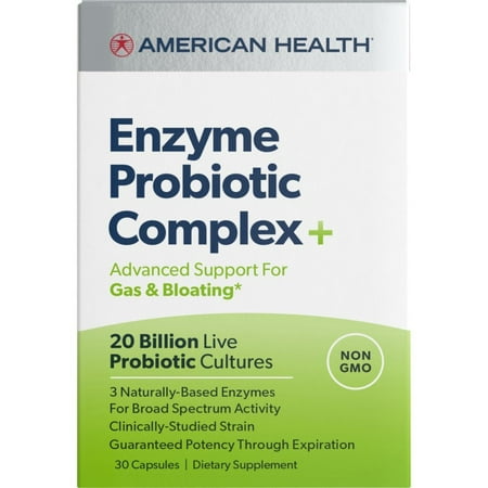 American Health Enzymatic Probiotic Complex Plus 20B 30 Capsules