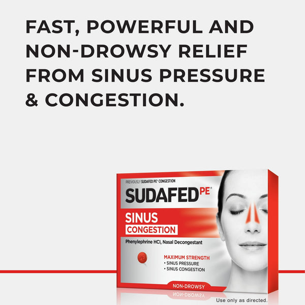 Sudafed Pe Sinus Congestion 10mg Tablets 18ct