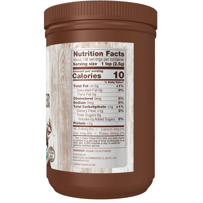 NOW COCOA POWDER ORGANIC 12oz