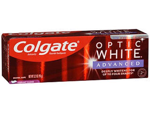 Colgate Optic White Advanced Hydrogen Peroxide Whitening Toothpaste  Mint  3.2 oz Tube