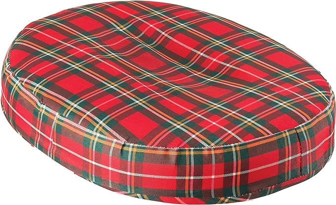 Hermell 5109-14RP 14 in. Convoluted Donut Cushion #44 Red Plaid - Small